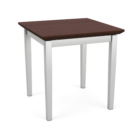 Lesro End Table, 20 in W, 20 in L, 20 in H, Cocoa Walnut LS0620